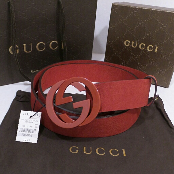 gucci red belt men